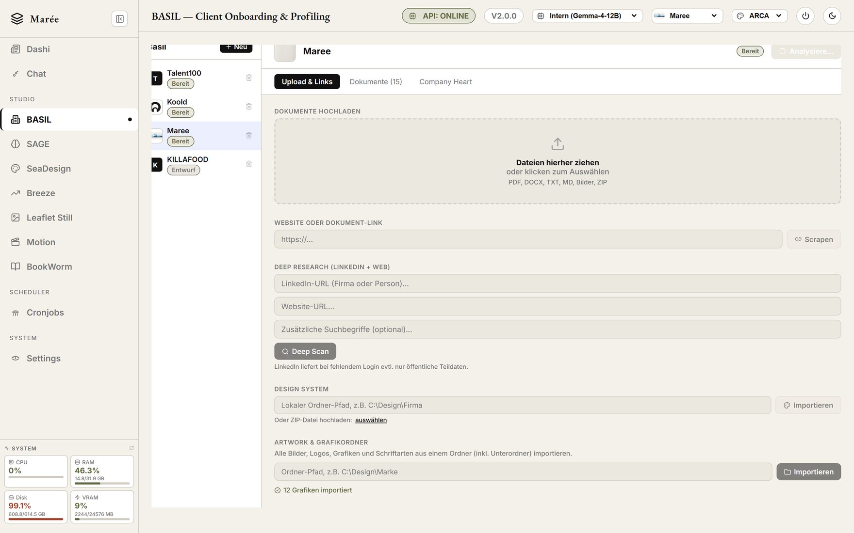 BASIL client onboarding